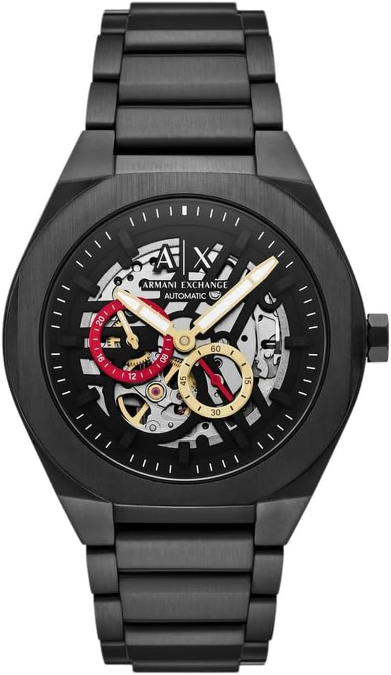 Armani Exchange Men'S 44MM Black Stainless Steel Watch, AX4196
