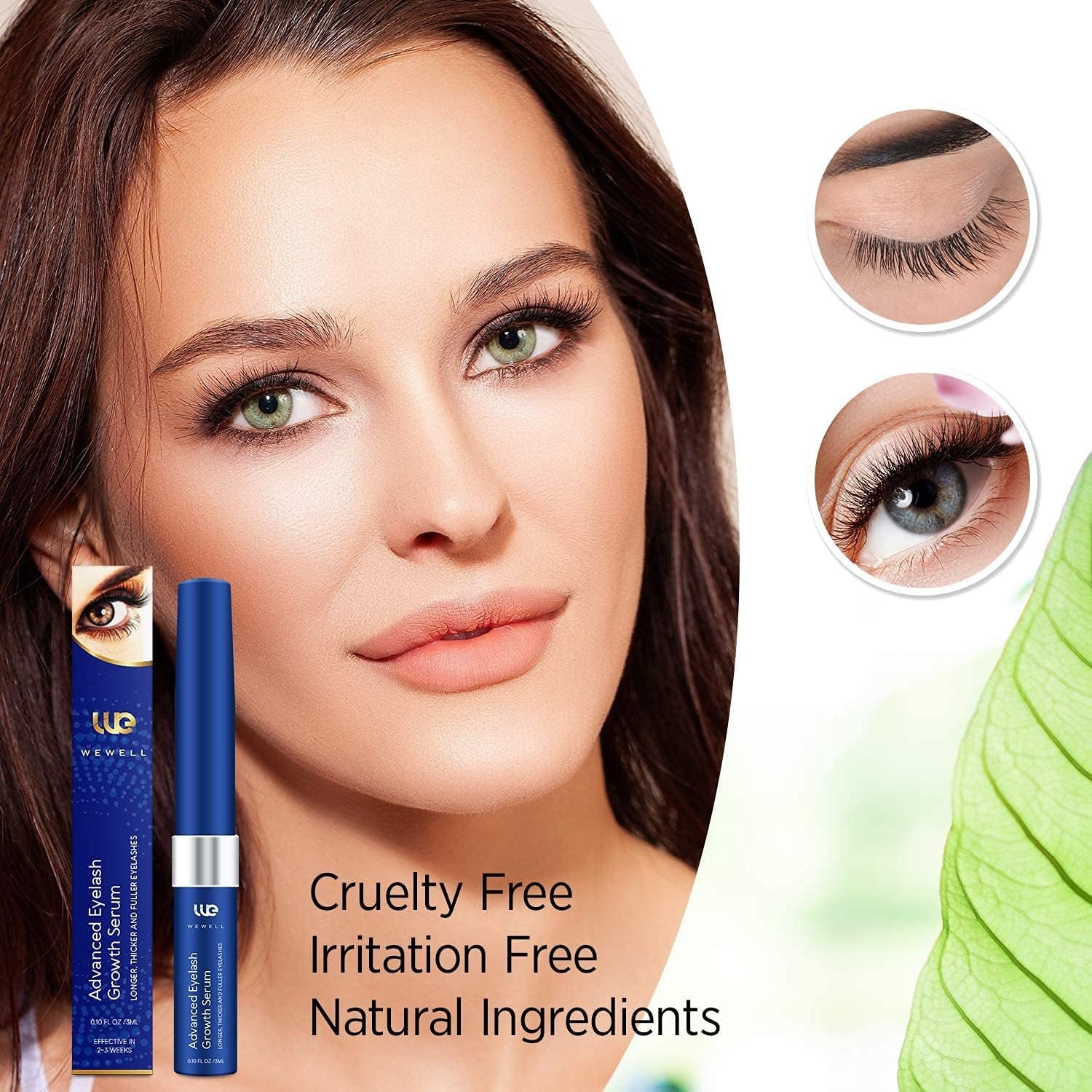 Eyelash Growth Serum, Thicker Lashes, 3 ML (Peacock Blue)