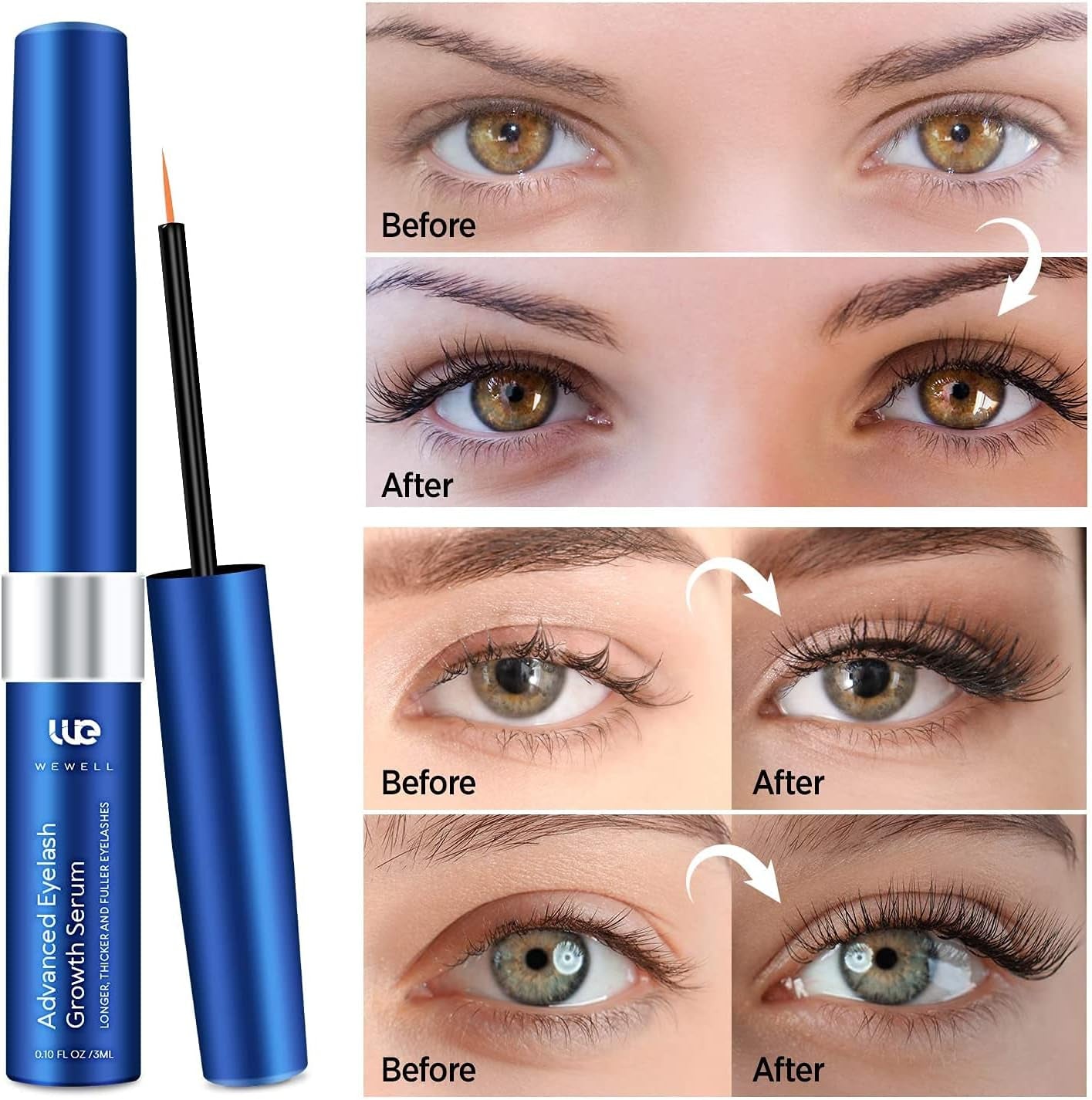 Eyelash Growth Serum, Thicker Lashes, 3 ML (Peacock Blue)