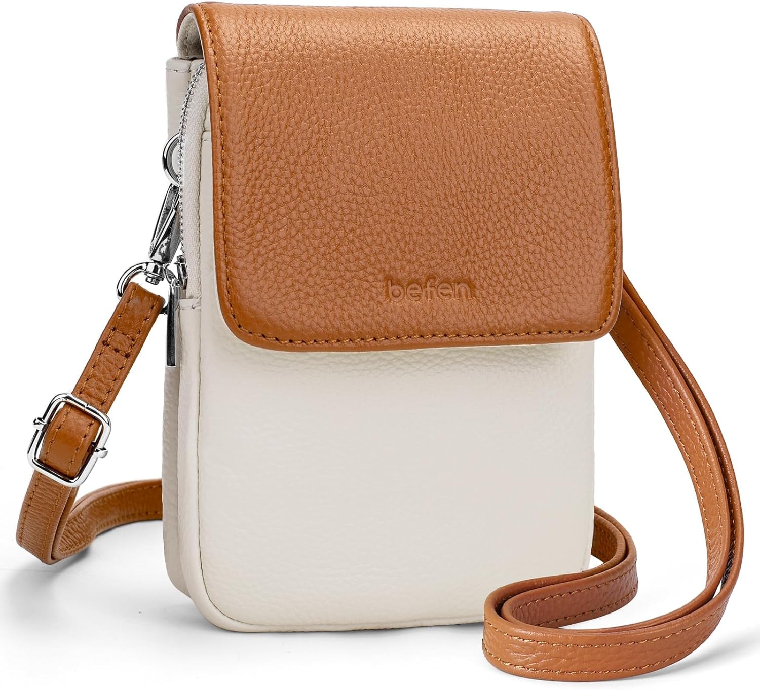 Genuine Leather Crossbody Bags for Women Small Phone Bag with RFID Blocking Multi-Functional Mobile Phone Bag with Adjustable Strap Christmas Gifts for Women