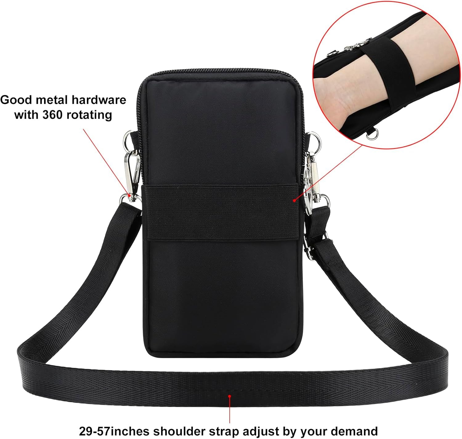 Small Crossbody Bags Mobile Phone Wallet Bags with Large Capacity and Adjustable Shoulder Strap for Women Girl