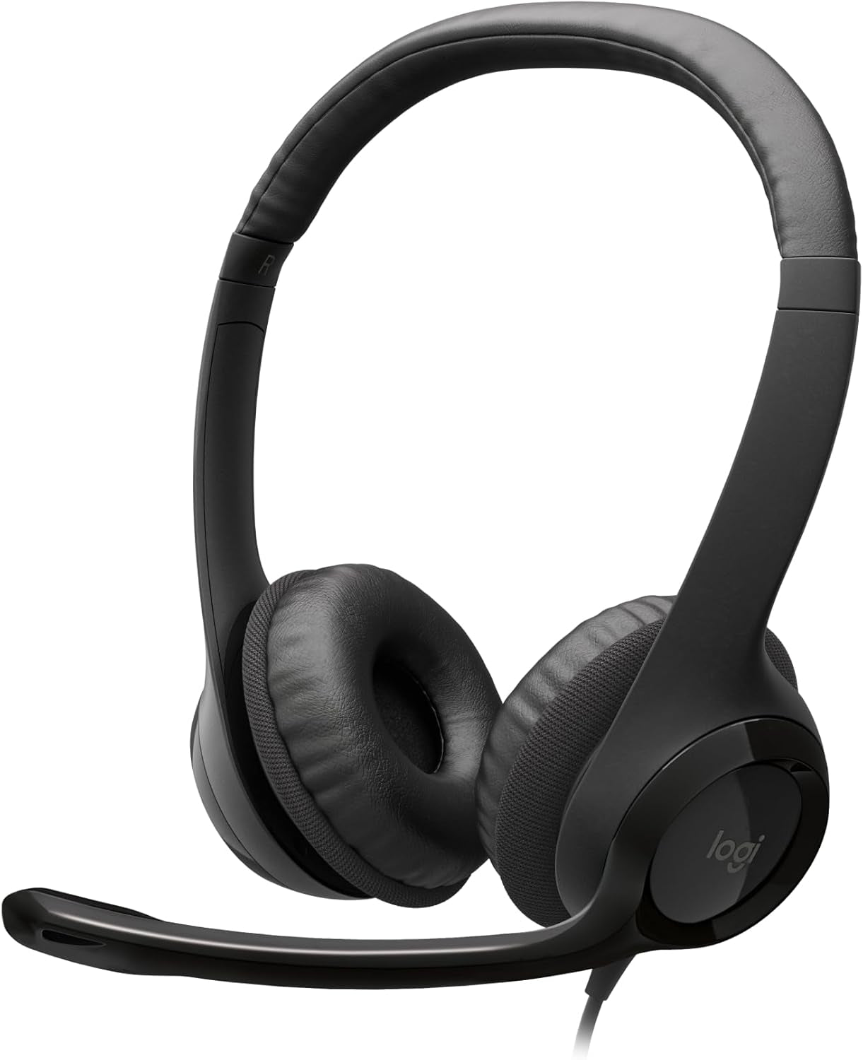 H390 Wired Headset for Pc/Laptop, Stereo Headphones with Noise Cancelling Microphone, USB-A, In-Line Controls, Works with Chromebook - Black