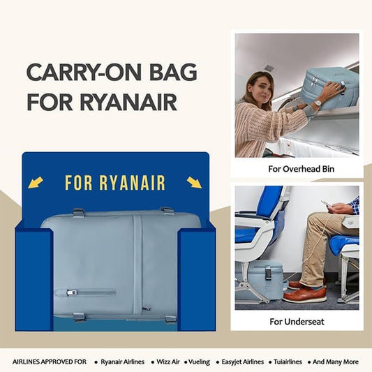 for Ryanair Cabin Bags 40X30X20, Travel Backpack Womens Underseat Cabin Bag Small Hand Luggage Bag Carry-Ons Backpack Flight Bag with Bottle Holder