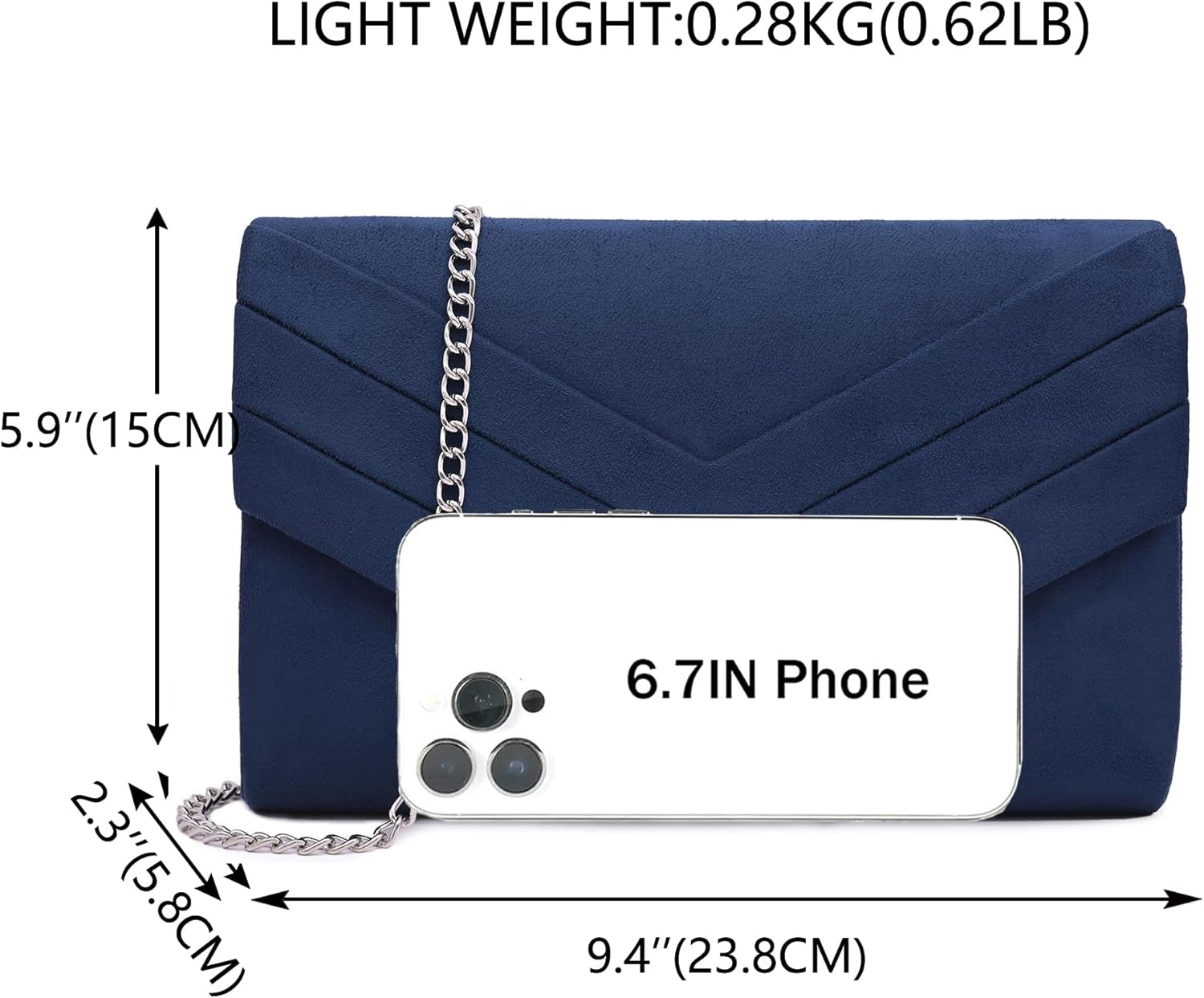 Clutch Bag for Women, Suedu Clutch Bags for Wedding Shoulder Crossbody Evening Bag