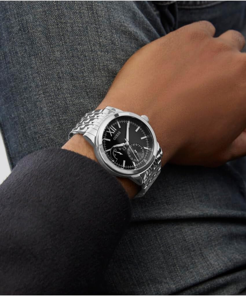 Men'S Dress Watch GW0976G1 42Mm Stainless Steel Analog Quartz Classic Design Mineral Glass 3ATM Stainless Steel Bracelet