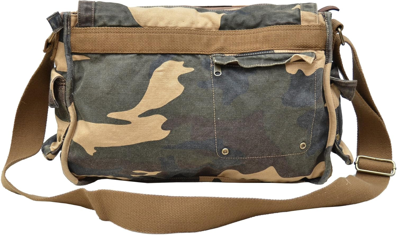 Canvas Shoulder Bag - Vintage Cross Body Messenger Bag Mens Satchel 15.6"