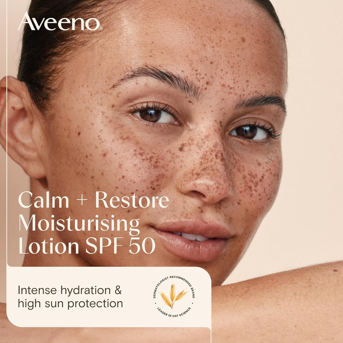 Face CALM+RESTORE Moisturising Lotion SPF 50, 50Ml - Soothes Sensitive Skin with Deep Hydration and High Sun Protection for Daily Use