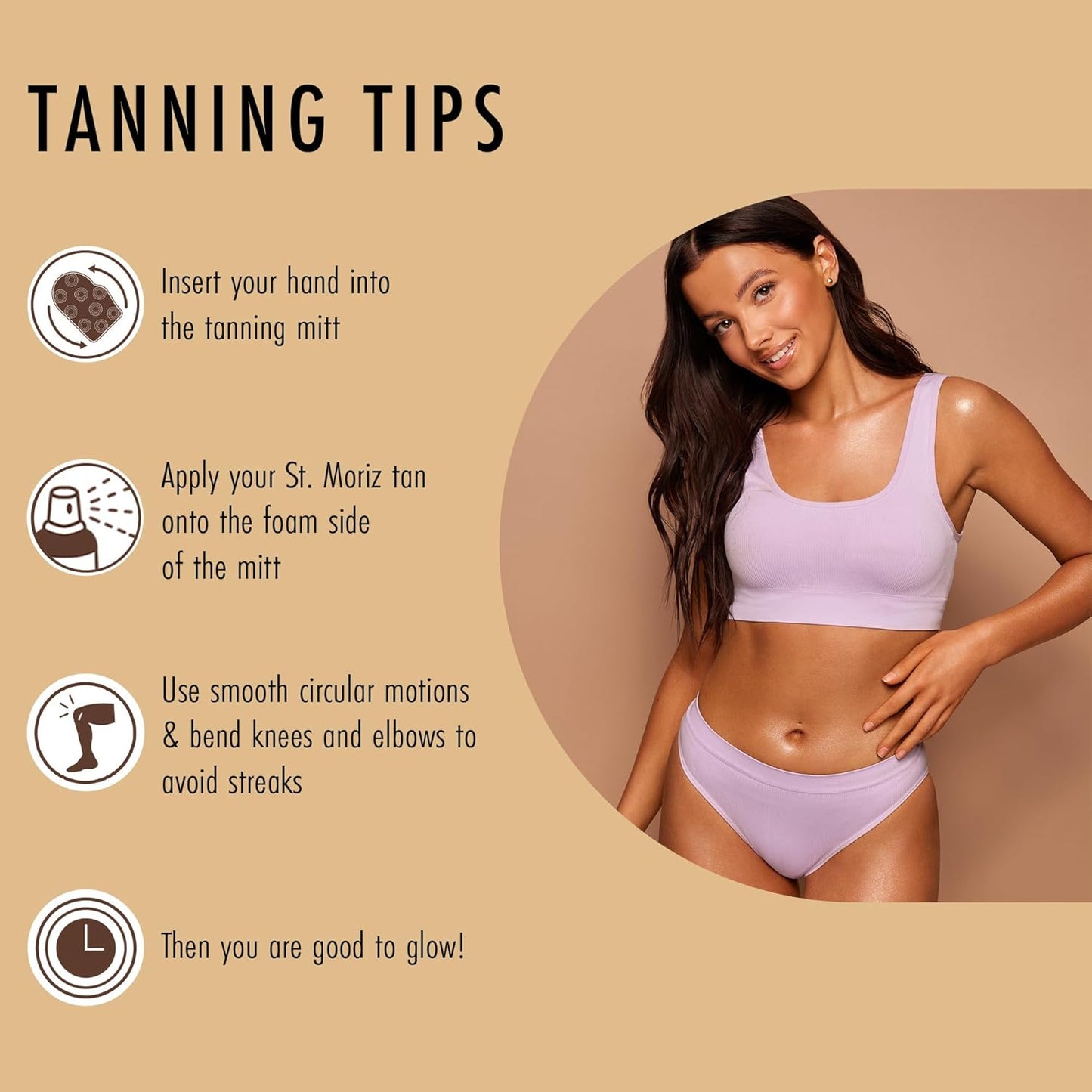 St Moriz Velvet Tanning Mitt for Even Fake Tan Coverage, Stain Free Hands & Streak Free Finish, Reusable, Use with Any Self-Tanning Mousse, Mist, Lotion