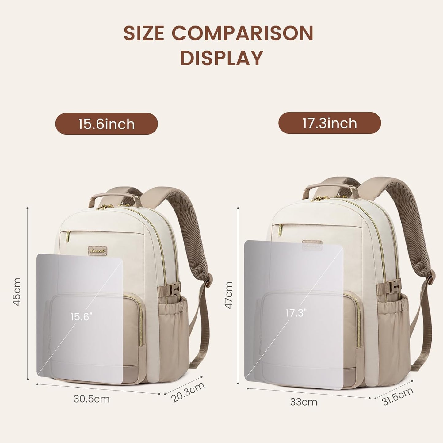 Laptop Backpack for Women with Pouch Pocket for Large Capacity Cup,15.6 Inch Backpack Womens Travel Backpack, Waterproof Laptop Computer Bag for Work Business Backpack College Teacher