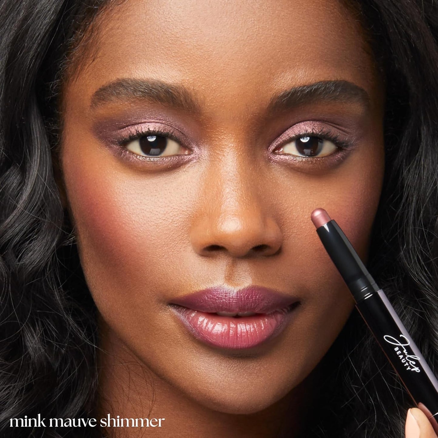 Eyeshadow 101 Crème-To-Powder Eyeshadow Stick (Mink Mauve Shimmer) Long-Lasting, Waterproof Eye Shadow - Blendable, Crease-Proof with Built-In Smudger
