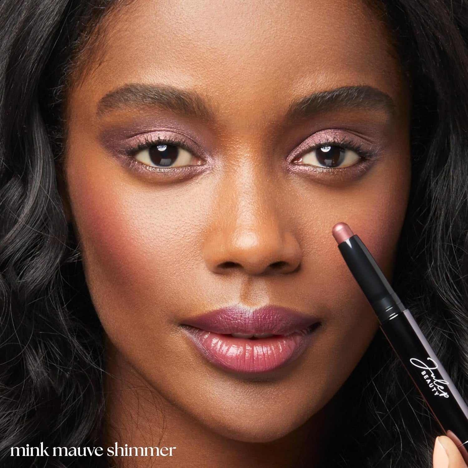 Eyeshadow 101 Crème-To-Powder Eyeshadow Stick (Mink Mauve Shimmer) Long-Lasting, Waterproof Eye Shadow - Blendable, Crease-Proof with Built-In Smudger
