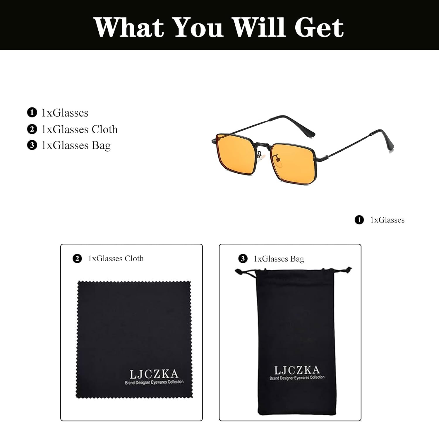 Rectangle Sunglasses Metal Frame for Men Women Retro Square Sunglasses Tinted Lens 90S Vintage Shades UV400 Protection