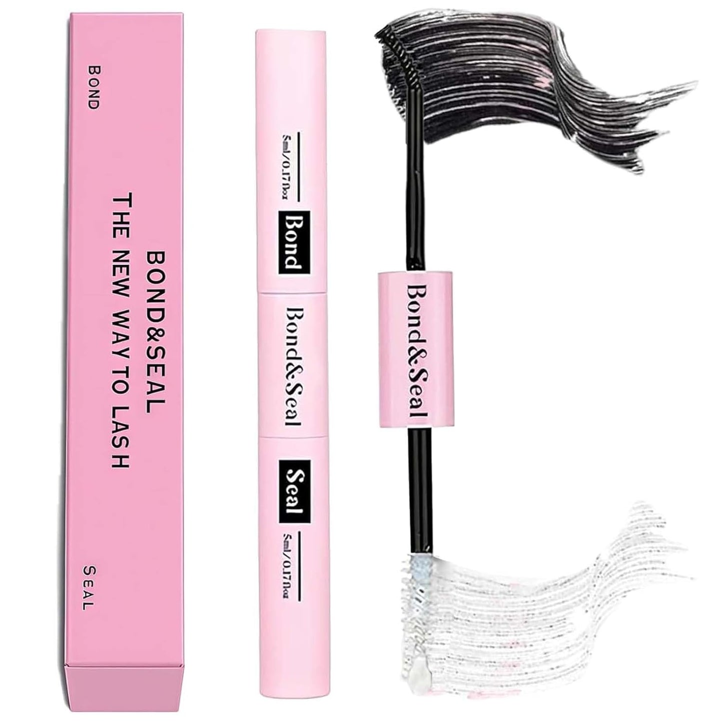 2-In-1 Lash Bond & Seal, Strong Hold Cluster Lash Glue for DIY Eyelash Extensions, Individual-Lashes Glue for Sensitive Eyes