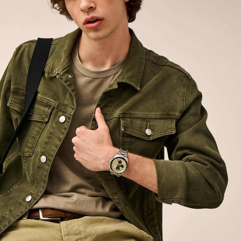 Fossil Autocross Watch for Men, Quartz Multifunction Movement with Stainless Steel or Leather Strap