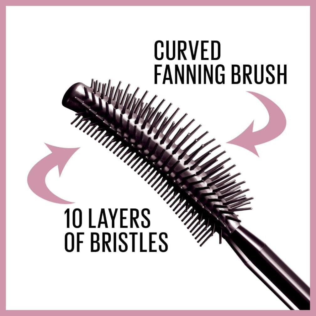 New York Lash Sensational Volumizing and Thickening Waterproof Mascara, Layer-Reveal Brush Captures Tiniest Lashes, Volumizes & Defines for Multiplied Effect, Black