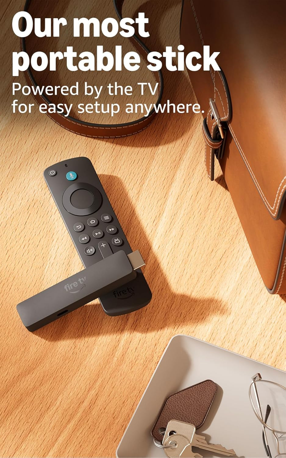Fire TV Stick HD (Newest Gen), Free & Live TV, Alexa Voice Remote, Powered by the TV, Effortless Setup, Find TV Programmes Faster with Alexa+