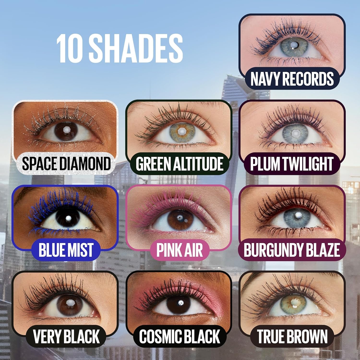 Mascara, Lash Sensational Sky High Volumizing & Thickening, Eyelash Lengthening, Flake-Free Formula, Waterproof Mascara, Full Volume Mascara, Colour: Black