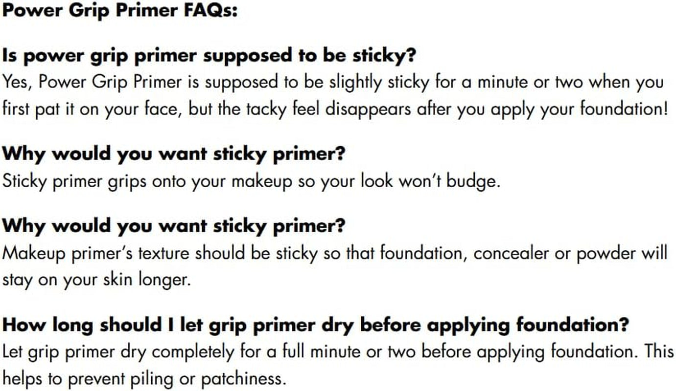 Power Grip Primer, Gel-Based & Hydrating Face Primer for Smoothing Skin & Gripping Makeup, Moisturizes & Primes, 0.811 Fl Oz, Clear
