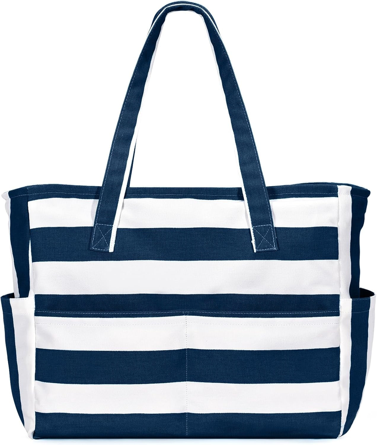 Large Beach Bag with 8 Pockets, Waterproof Beach Bags for Women, Sandproof Summer Beach Tote Bag Holiday Essentials Shopping Bag Travel Bag Handbags for Pool Gym