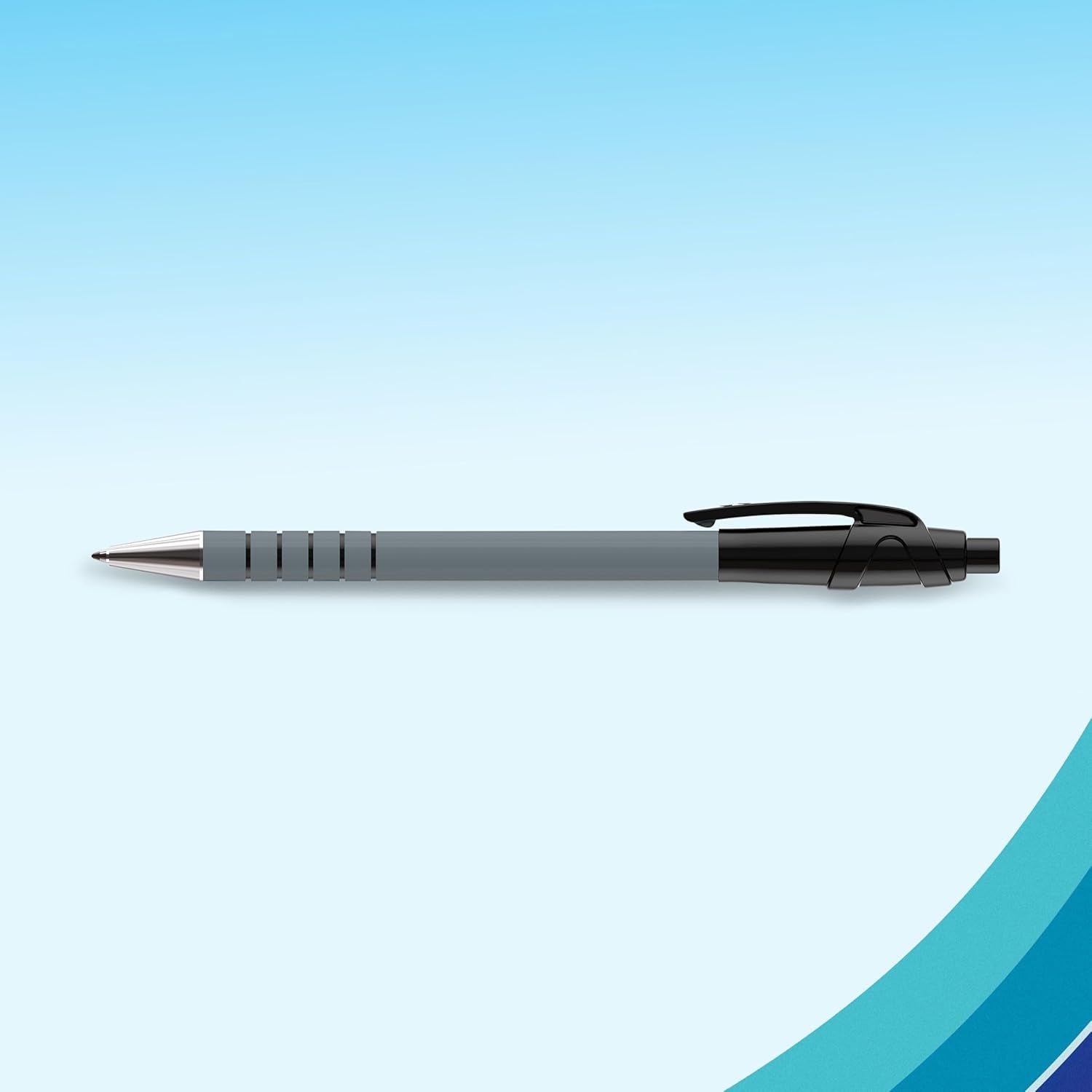 Flexgrip Ultra Retractable Ballpoint Pens | Medium Point (1.0Mm) | Black | 5 Count