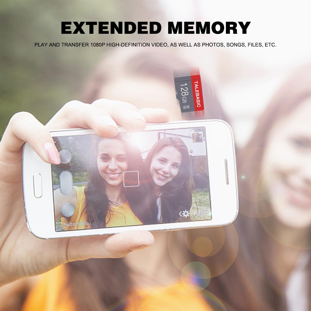 128GB Micro Memory Card Class 10 Memory Card with Adapter Fast Speed TF Card for Tablet/Mobile Phone/Camera/Car Audio/Game Console(2 Pcs 128GB)
