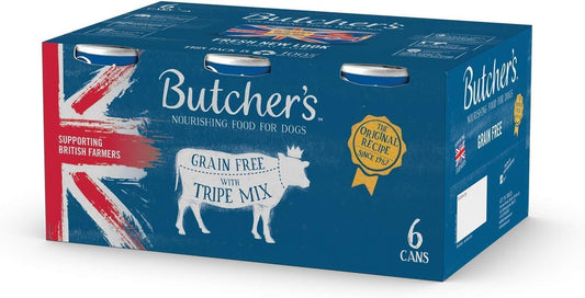 Wet Dog Food Tin Cans Grain Free Tripe Mix 9.6Kg (24 X 400G)