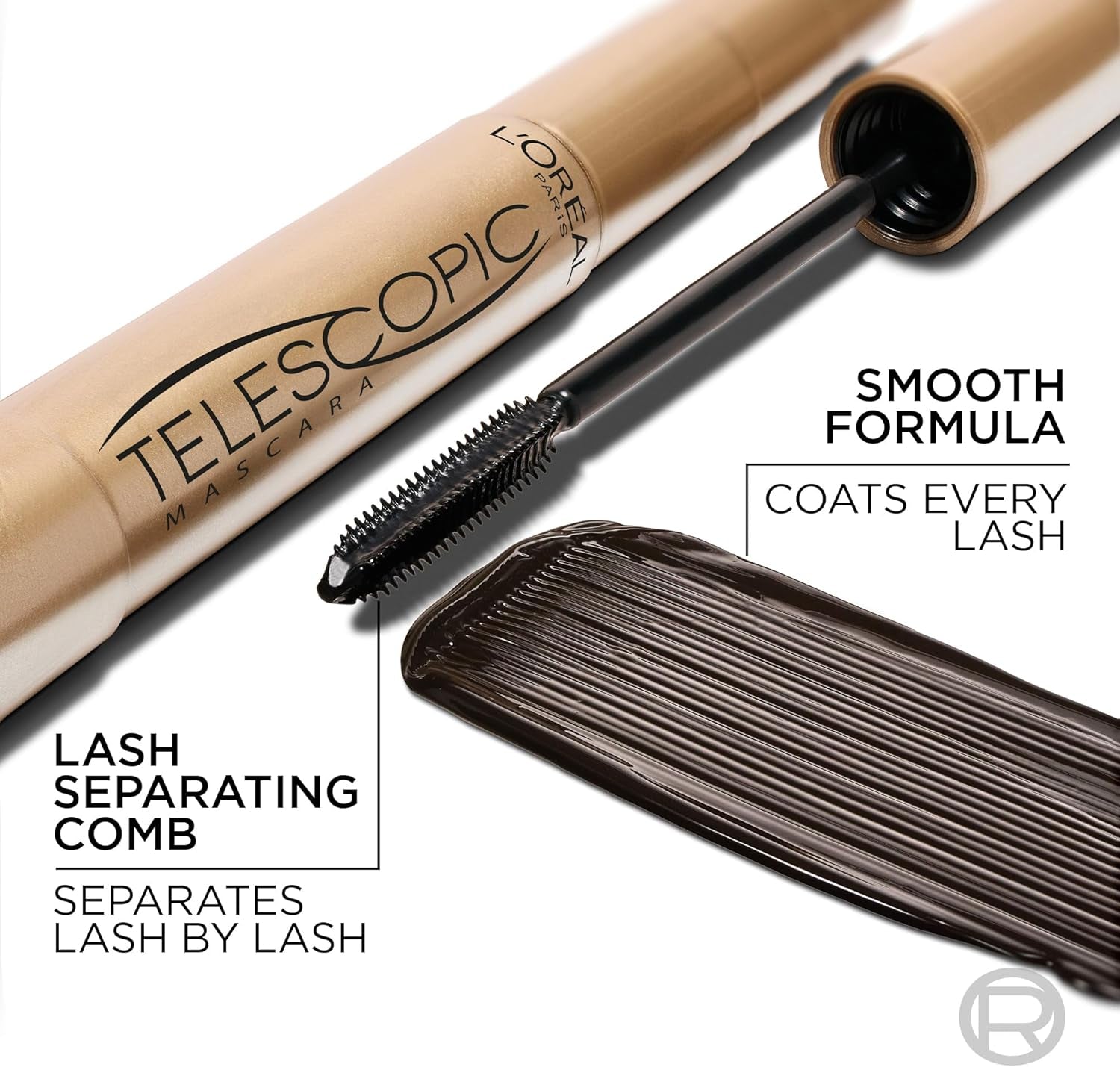 Paris Mascara, Telescopic Original Mascara to Achieve Dramatic Length & Definition, up to +71% Lengthening Effect, Smudge-Resistant and Long-Wearing Formula for up to 36H Wear, 8Ml