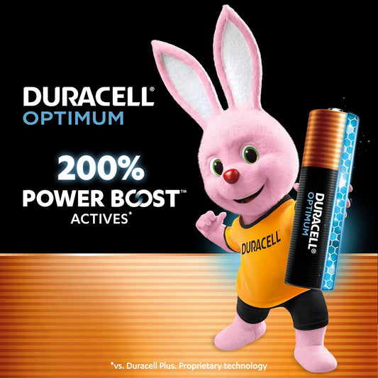 Optimum AAA Batteries (12 Pack) – Alkaline Batteries 1.5V – 200% More Power Boost Actives – Meets Demands of Modern Devices – 100% Recyclable, 0% Plastic Packaging – MX2400