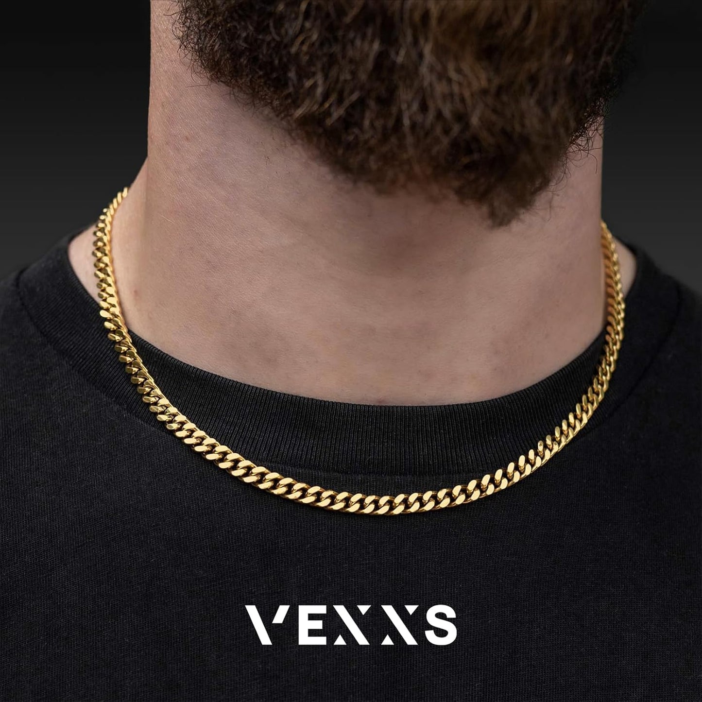 Men Gold Necklace, Mens Gold Chain,18K Real Gold Plated 4/5/6Mm Flat Cuban Link Chain, No Color Fading Men’S Necklace Chain,Jewelry Gift Men Women,Gift Box