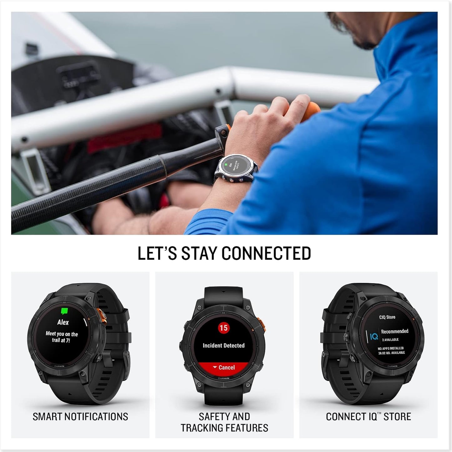 Fēnix 7 PRO SOLAR, 47Mm GPS Smartwatch, Multisport, SOLAR Charging, Advanced Health & Training Features, Touchscreen & Buttons, up to 22 Days Battery Life, Graphite