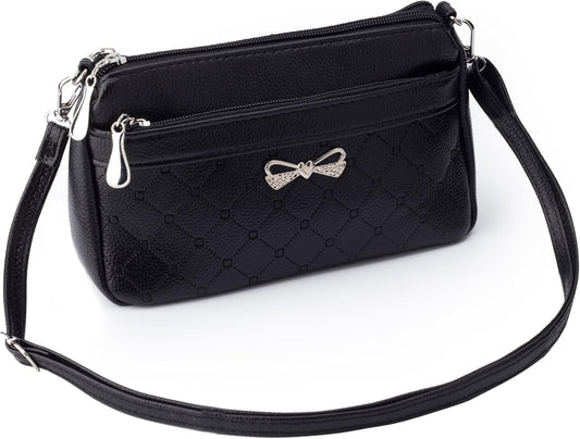 Women Handbags Shoulder Bags Small Square Soft PU Leather Cross Body Ladies Bags Elegant Butterfly Decoration