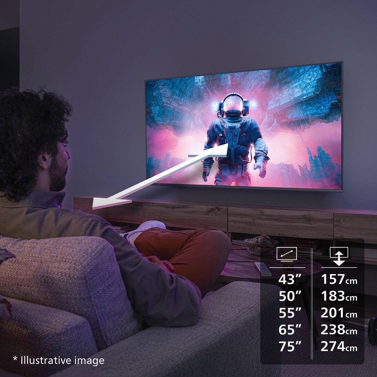 Philips 43PUS7000 4K LED Smart TV - 43 Inch Display with Pixel Precise, Ultra HD, Titan OS Platform and Dolby Atmos Sound, Works with Alexa and Google Voice Assistant