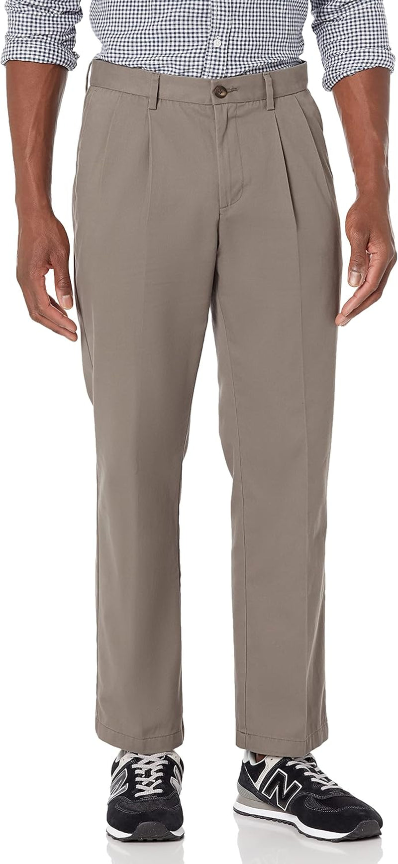 Men'S Classic-Fit Wrinkle-Resistant Pleated Chino Trousers (Available in Big & Tall)