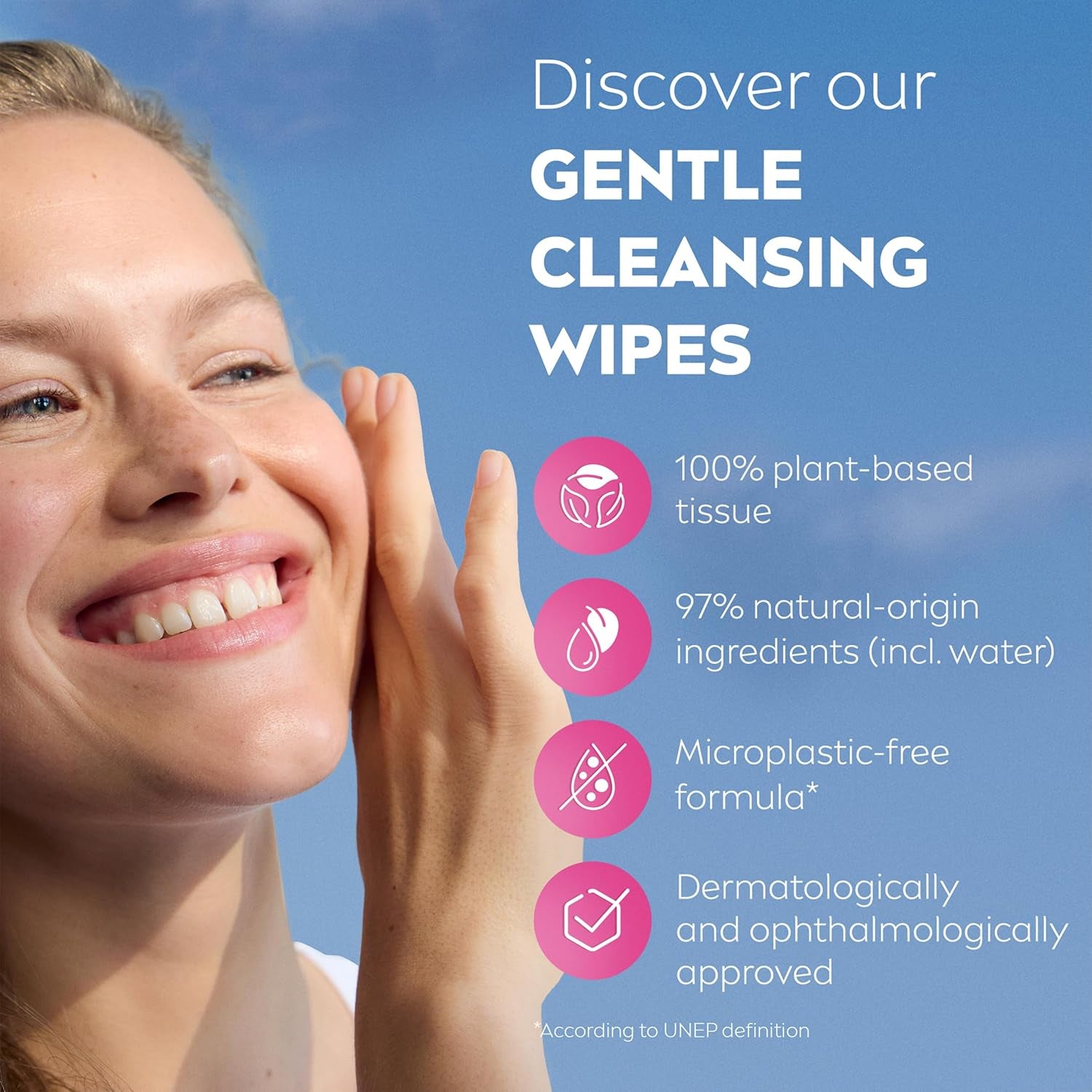 3In1 Caring Cleansing Wipes Dry Skin (40 Wipes), Plant-Based Makeup Remover Sheets, Face Wipes for Dry Skin, Gentle yet Effective Makeup Removal