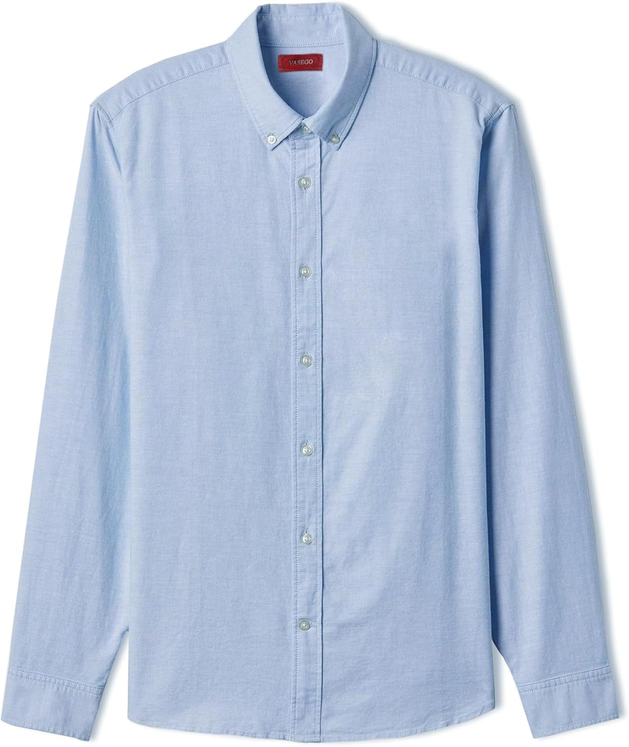 Regular Fit Long Sleeve Button down Collar Oxford Shirt for Men