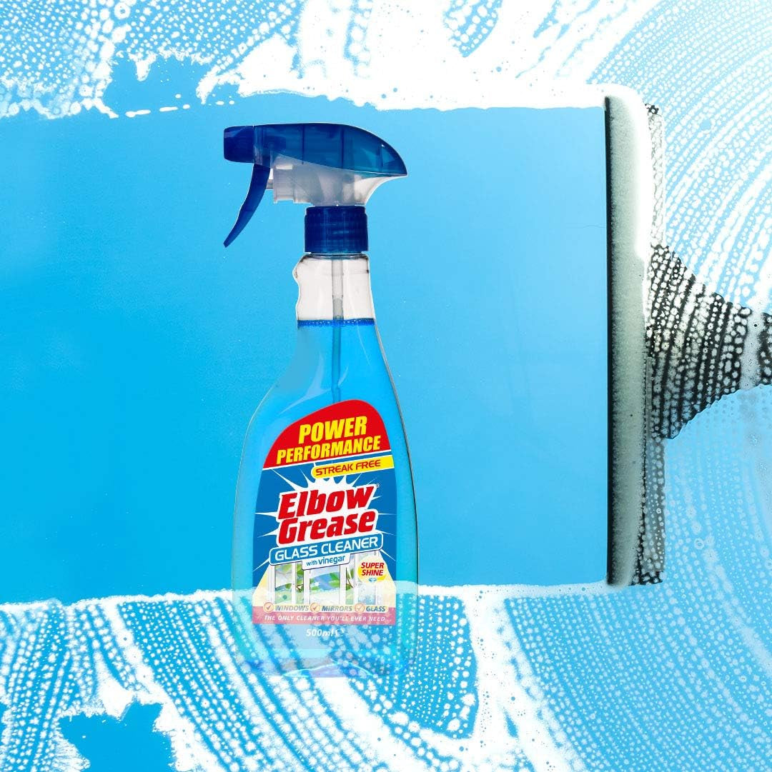 Glass Cleaner with Vinegar for Windows and Mirrors, 500 Ml - Window Cleaning Equipment (Pack of 1)