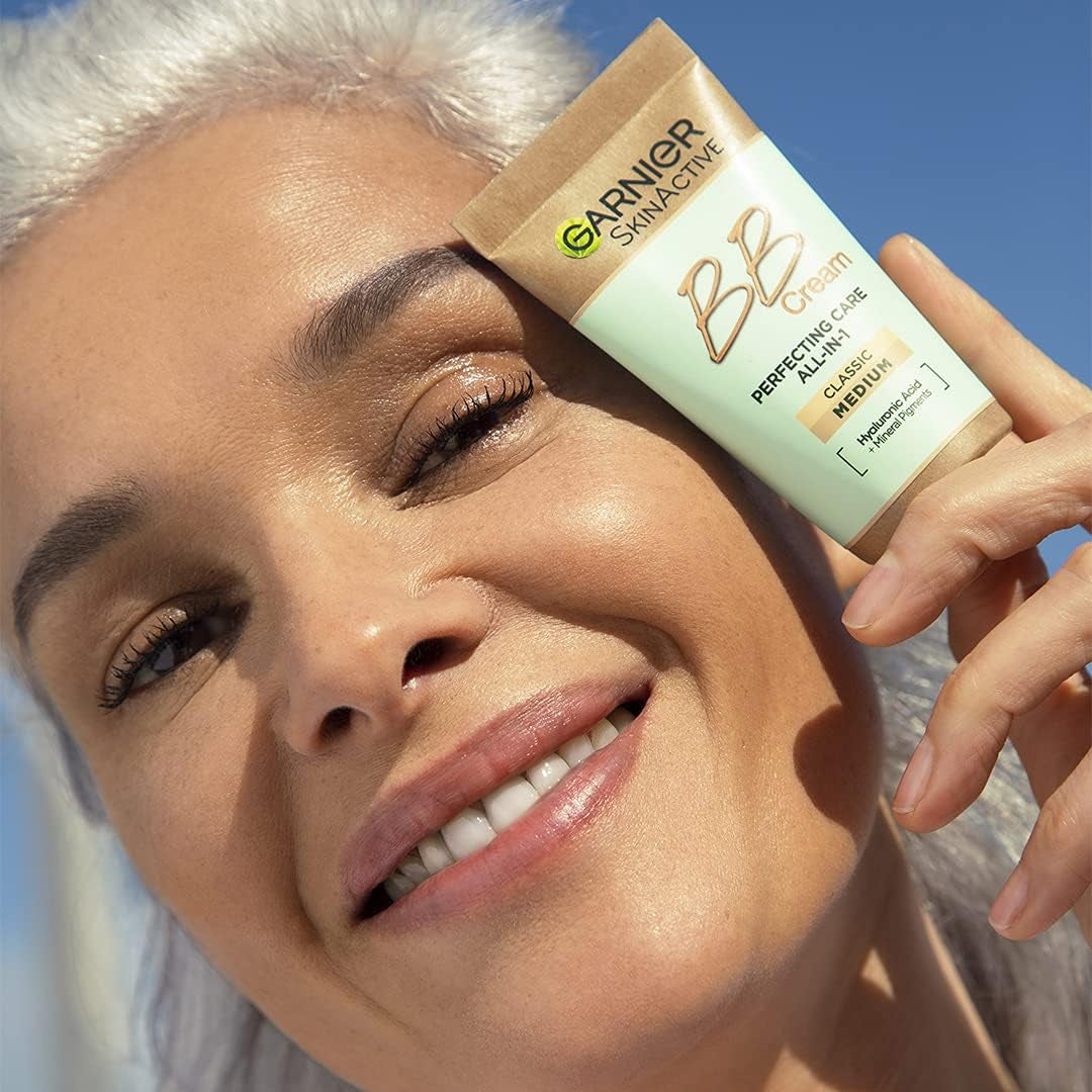 Skinactive Classic Perfecting All-In-1 BB Cream, Shade Classic Medium, Tinted Moisturiser SPF 15, Brightens and Evens Skin, with Hyaluronic Acid, Aloe & Mineral Pigments, 50 Ml , Pack of 1