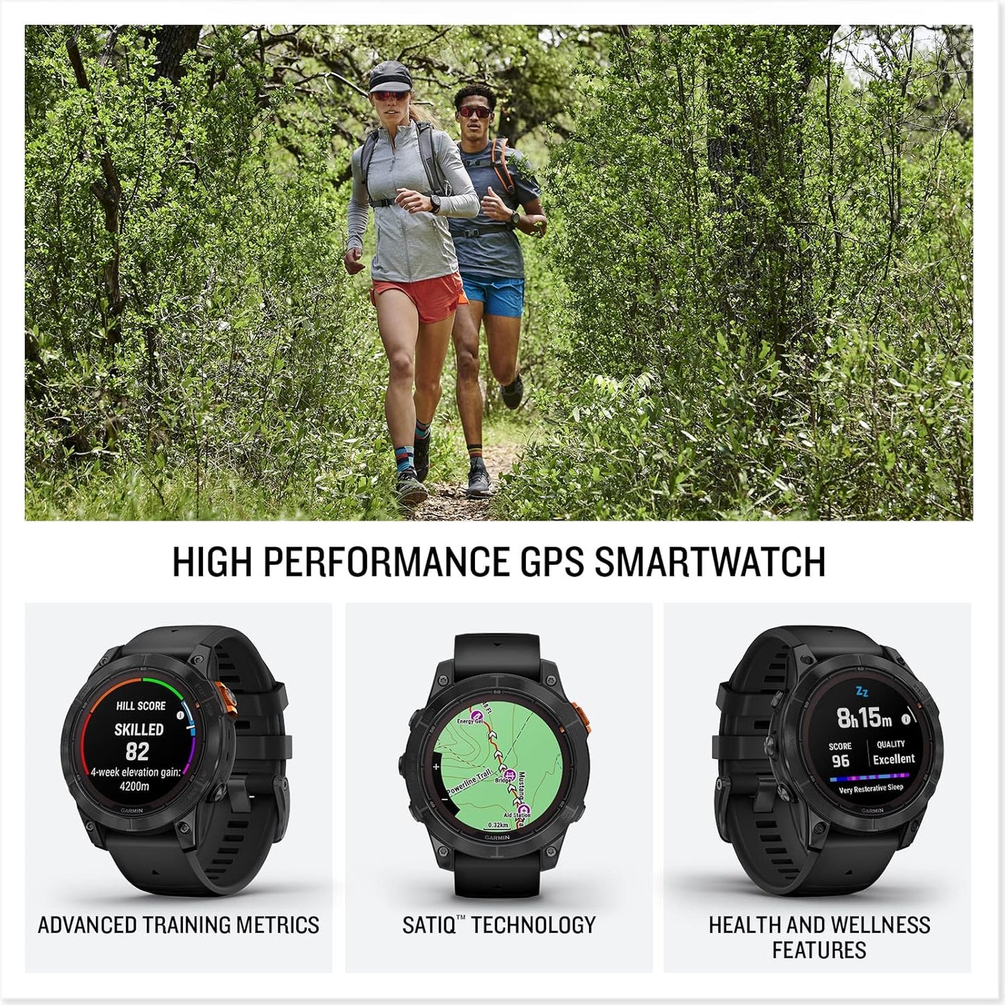 Fēnix 7 PRO SOLAR, 47Mm GPS Smartwatch, Multisport, SOLAR Charging, Advanced Health & Training Features, Touchscreen & Buttons, up to 22 Days Battery Life, Graphite