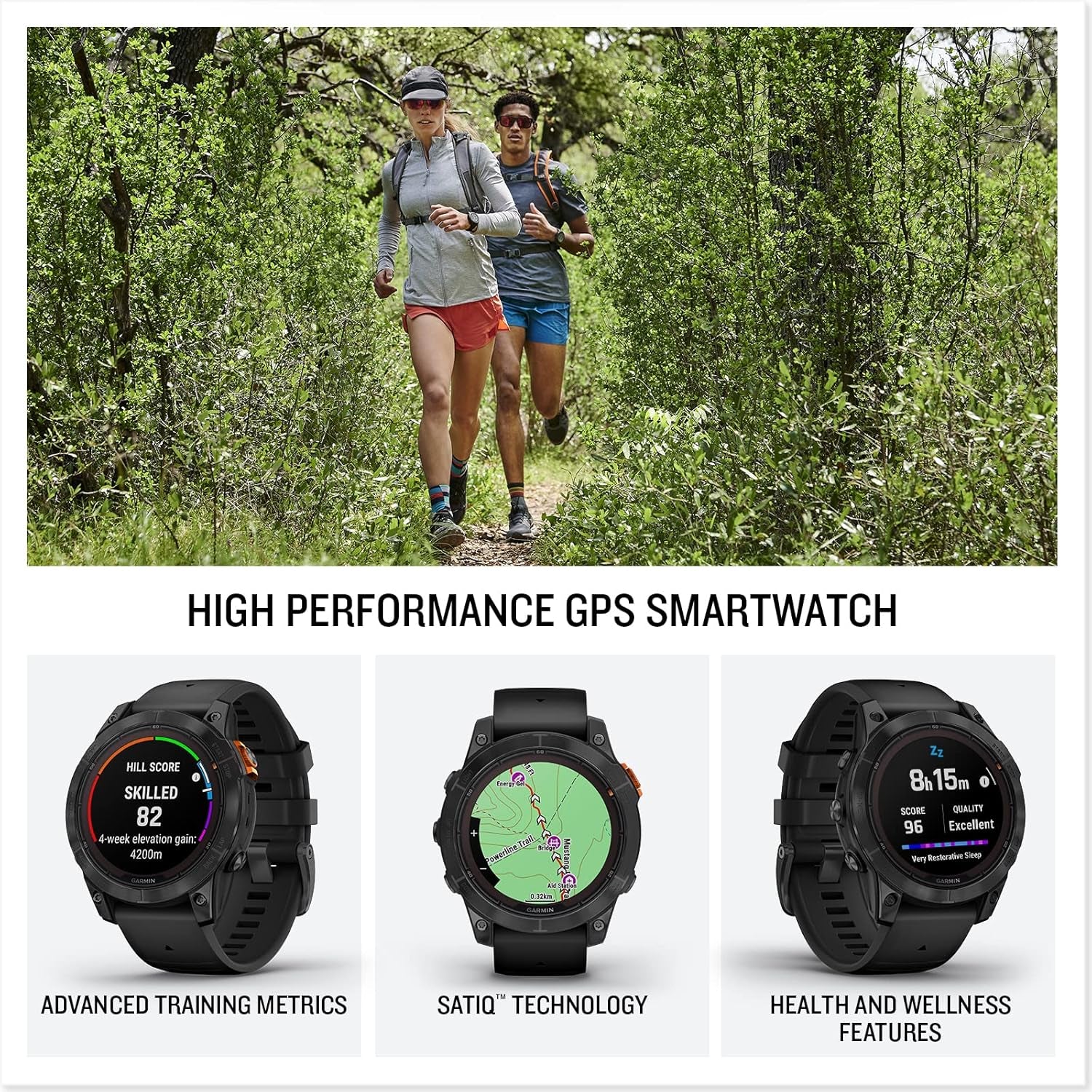 Fēnix 7 PRO SOLAR, 47Mm GPS Smartwatch, Multisport, SOLAR Charging, Advanced Health & Training Features, Touchscreen & Buttons, up to 22 Days Battery Life, Graphite