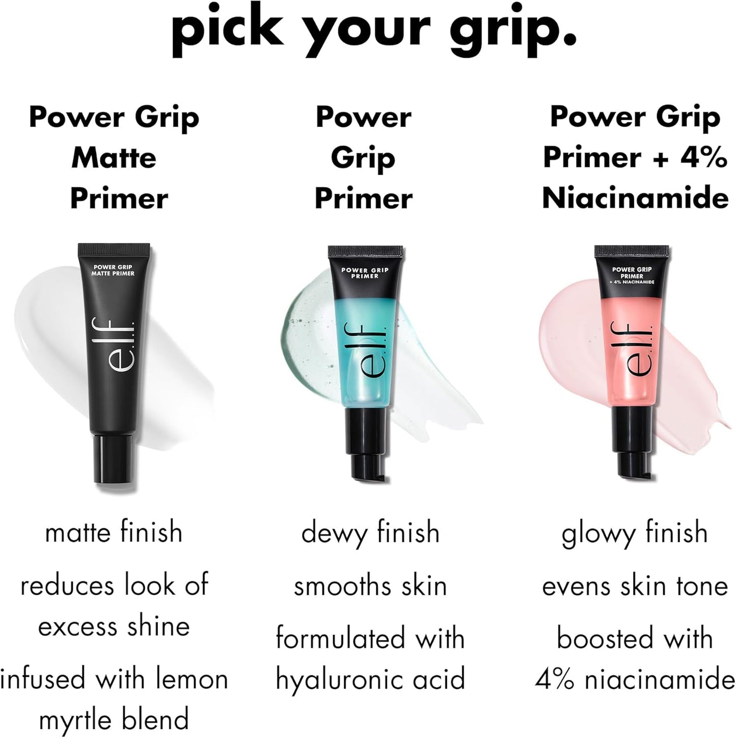 Power Grip Primer, Gel-Based & Hydrating Face Primer for Smoothing Skin & Gripping Makeup, Moisturizes & Primes, 0.811 Fl Oz, Clear
