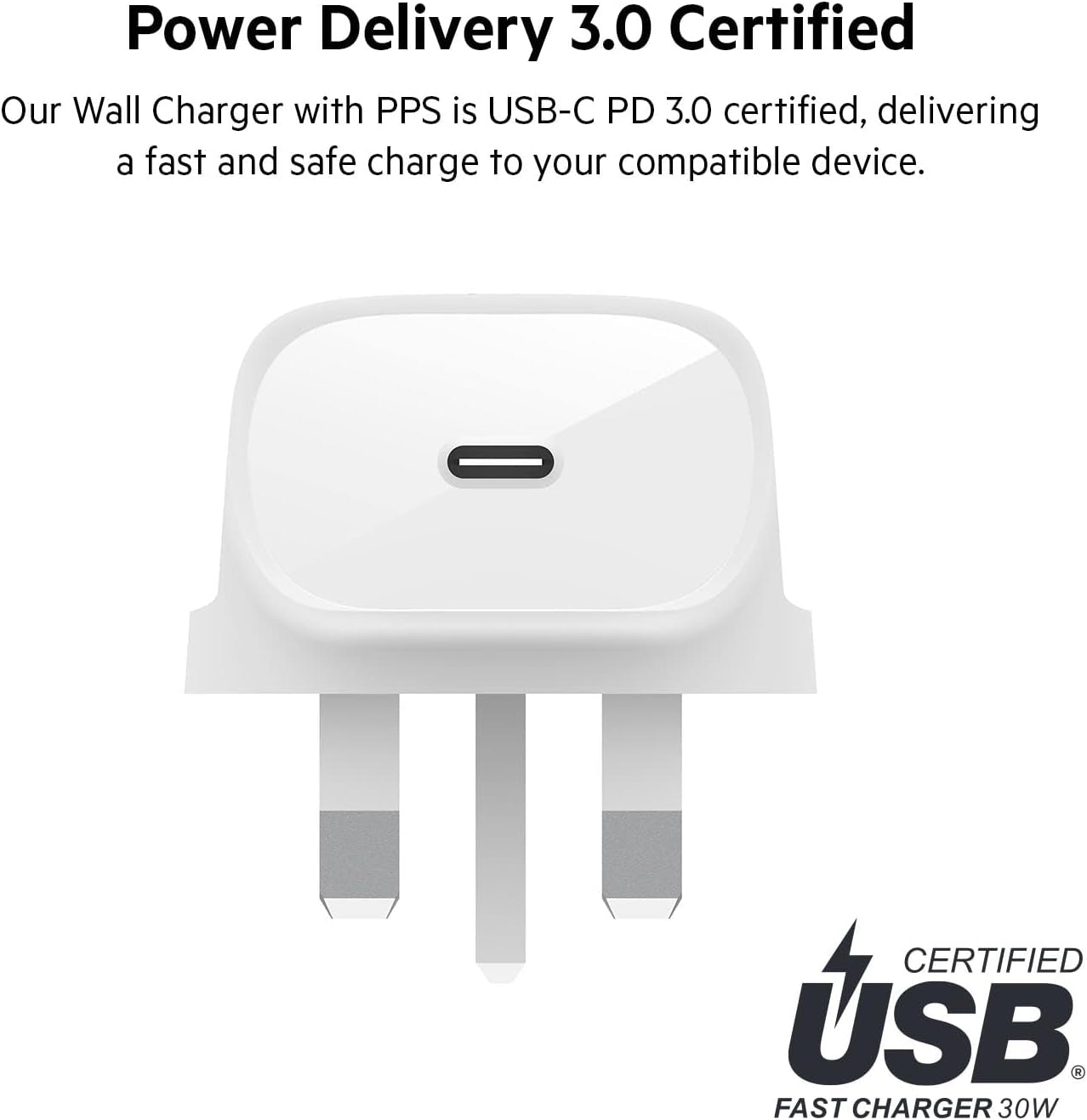 30W USB C Wall Charger with PPS, Power Delivery, USB-IF Certified PD 3.0, Fast Charger Plug for Iphone 17, Air, 16, 15, Samsung Galaxy S25, Ipad, Airpods, Google Pixel and More
