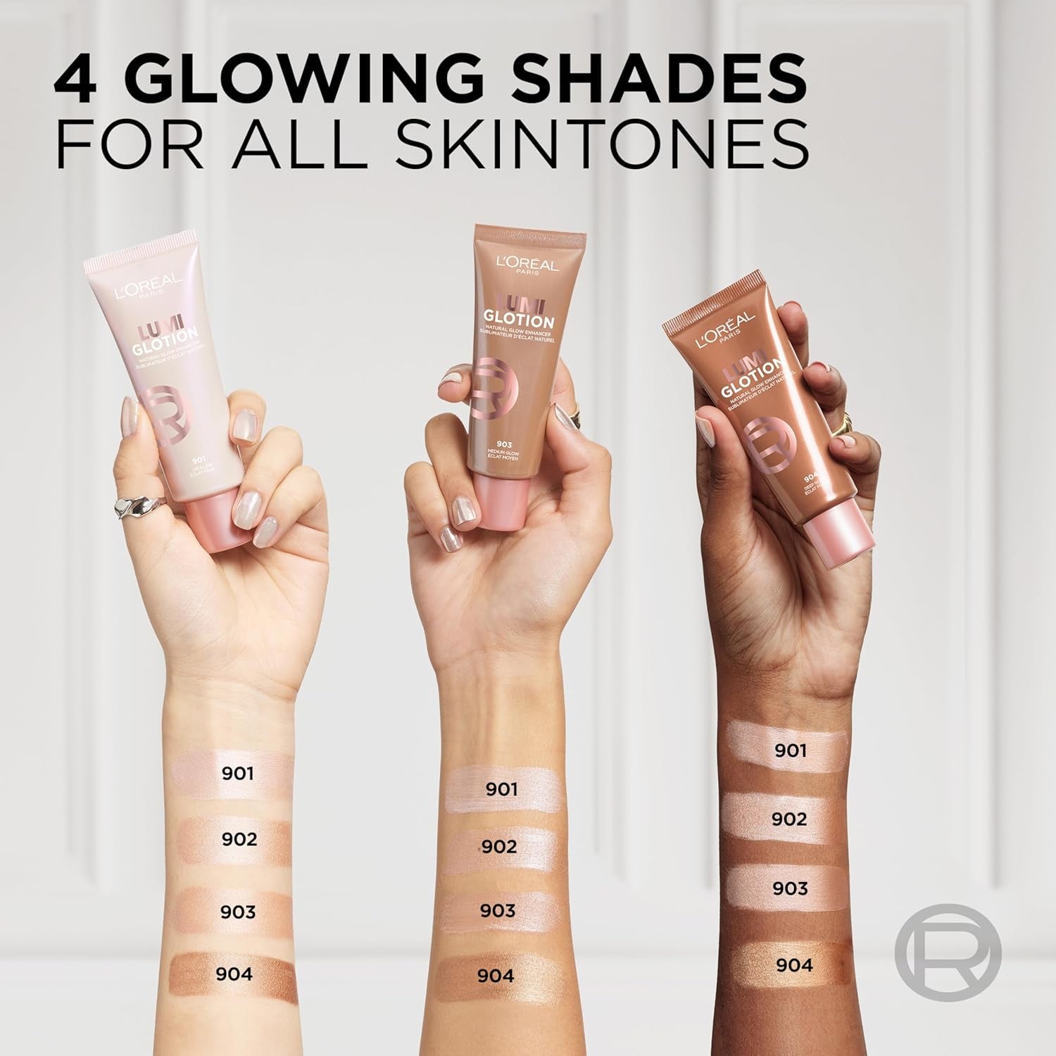 Multi-Use Glow Enhancer, 24H Hydration with Shea Butter and Glycerin, for Face and Body, Paradise Lumi Glotion, Shade 903: Medium Glow, 40 Ml