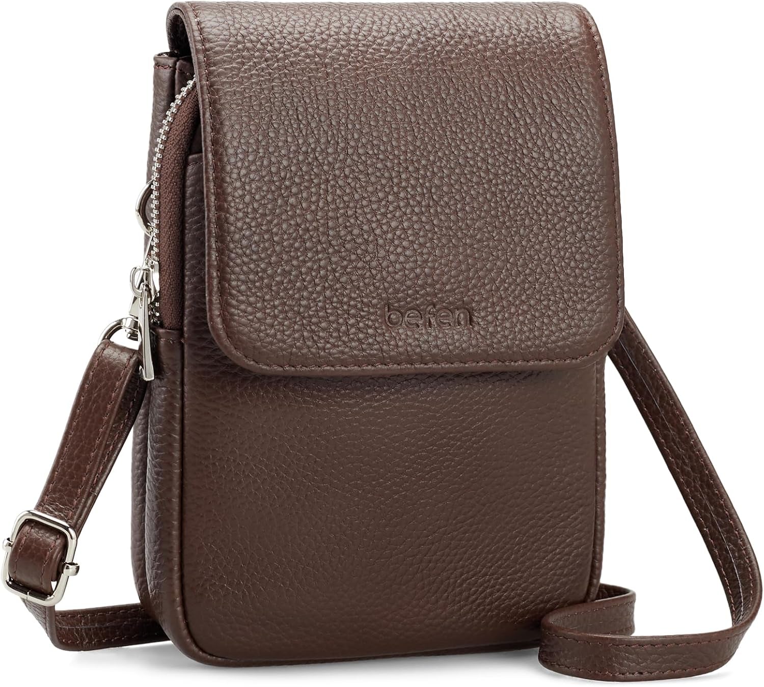Genuine Leather Crossbody Bags for Women Small Phone Bag with RFID Blocking Multi-Functional Mobile Phone Bag with Adjustable Strap Christmas Gifts for Women