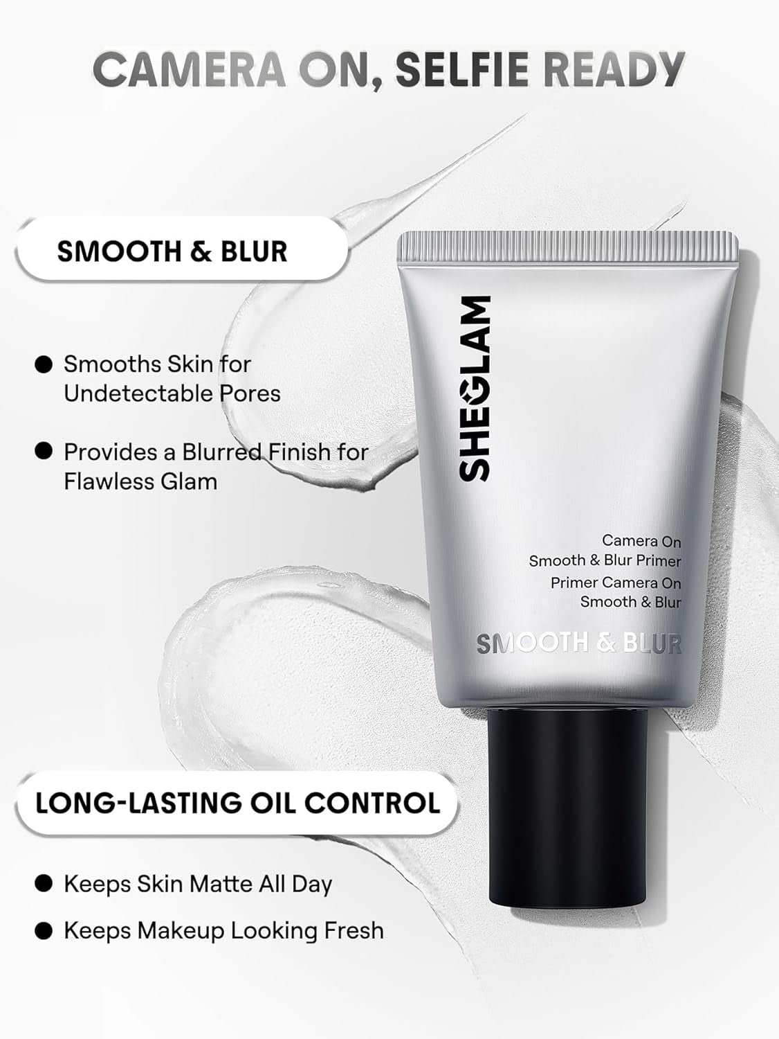 Camera on Smooth & Blur Primer Mattifying Makeup Base Primer for Smoothing Skin