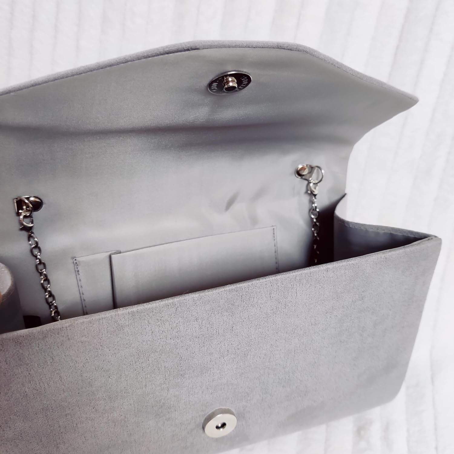 Women'S Stylish Suede Envelop Style Bridal Wedding Evening Clutch Party Purse Hand Bag