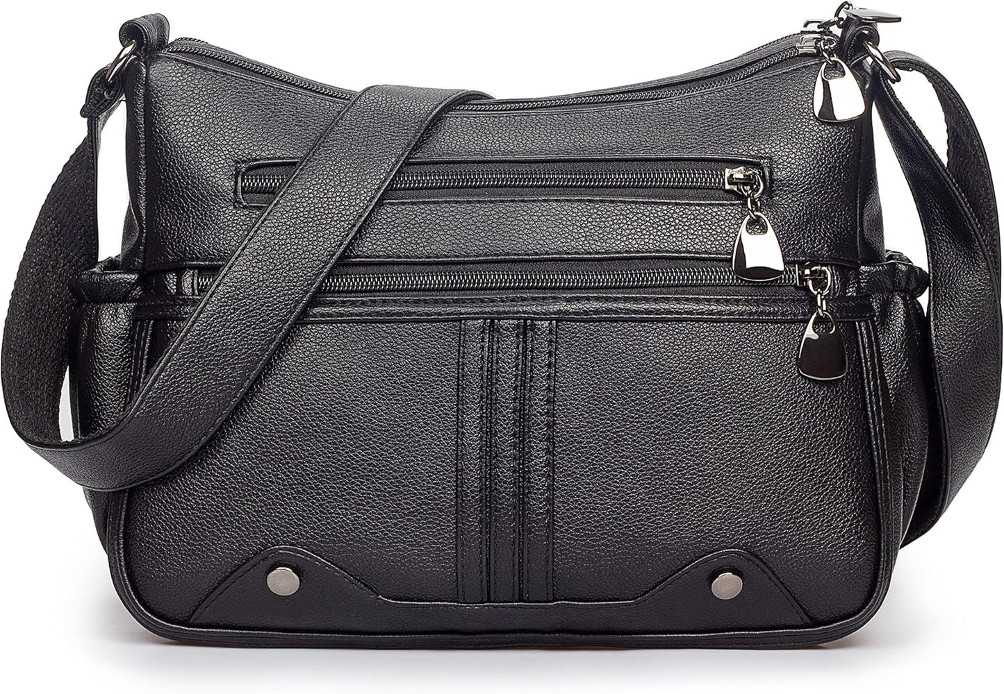 Ladies Handbags Medium Shoulder Bag for Women Crossbody Bags for Women Multi Pockets Handbag PU Leather Soft Shoulder Bag