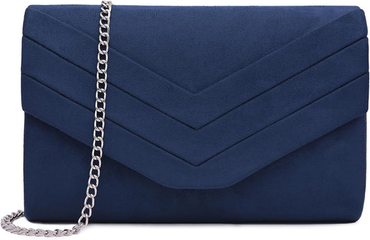 Clutch Bag for Women, Suedu Clutch Bags for Wedding Shoulder Crossbody Evening Bag