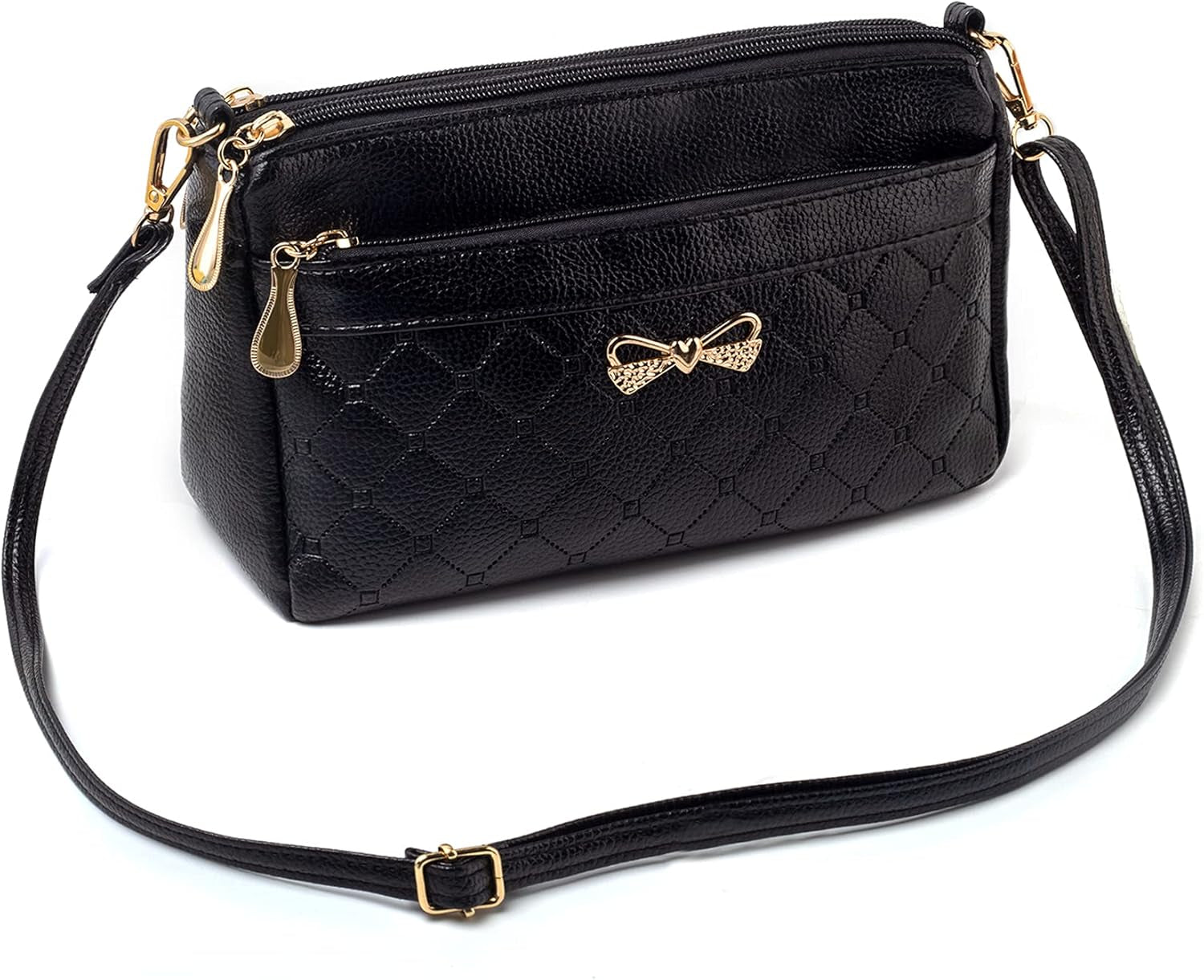 Women Handbags Shoulder Bags Small Square Soft PU Leather Cross Body Ladies Bags Elegant Butterfly Decoration