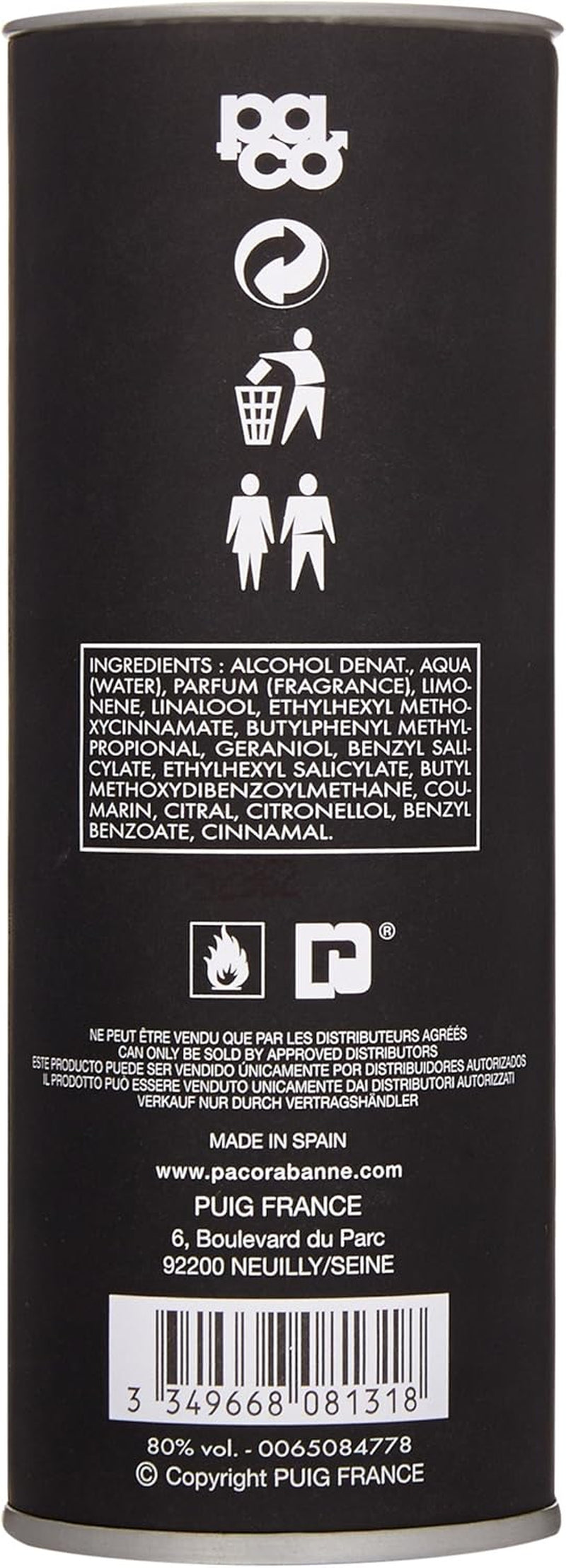 Paco by  Eau De Toilette for Men 100Ml