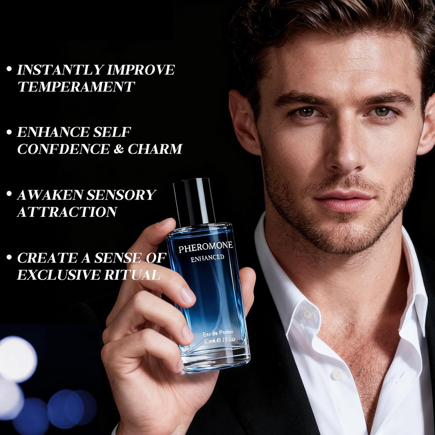 Perfume for Mens Fragrances - 50Ml Valentine Gifts for Men Eau De Parfum Pheromone, Aftershave Men Cologne Oriental Woods Spray, Men'S Perfume Gifts Christmas Valentine for Him Husband Boyfriend